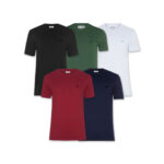 Kit 5 Camisetas Básicas Algodão Masculina
