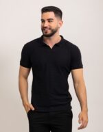 Camisa Polo V Texturizada Masculina - Imagem 7
