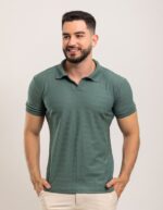 Camisa Polo V Texturizada Masculina - Imagem 5
