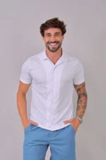 Camisa Duna Masculina Slim Canelada - Imagem 13