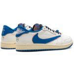 Tênis Nike Air Jordan 1 Retro Low OG SP x Fragment Design x Travis Scott "Sail Military Blue" - DM7866-104 - Imagem 3