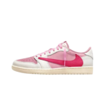 Tênis Nike Air Jordan 1 Low OG x Travis Scott 'Sail Tropical Pink' - IQ7604-101