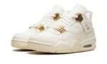 Tênis Air Jordan 4 "Metallic Gold" Branco / Dourado - AQ9129-170 - Imagem 2